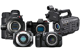 We list some of the top pro-grade camcorders, studio cameras and b-cameras.   