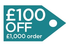 &pound;100 off orders over &pound;1,000