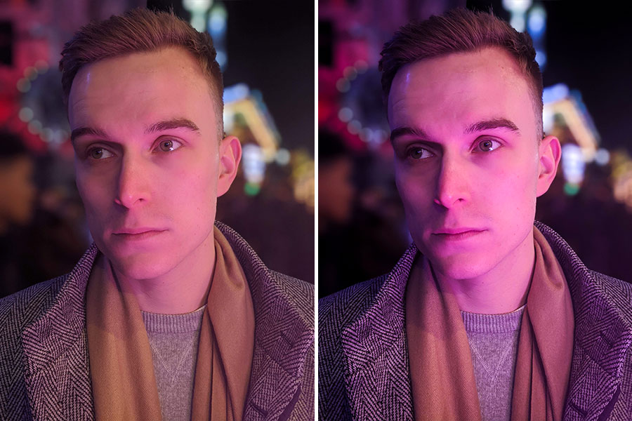 Raw Light vs Lightroom Edit – Intense Purple