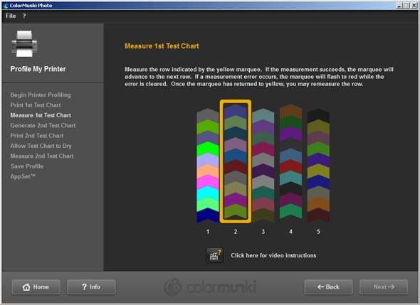 ColorMunki Photo printer profiling screen