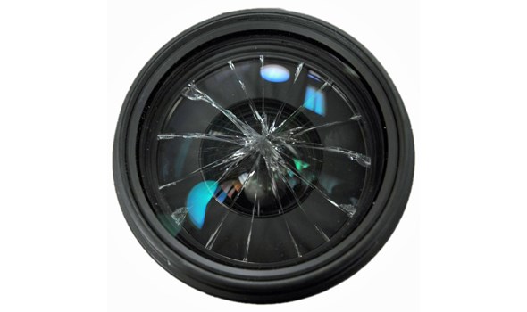 Damaged lens