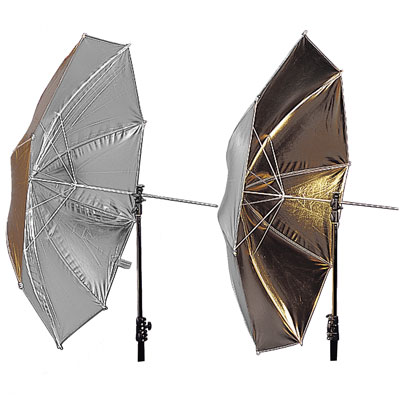Lastolite 100cm Reversible Umbrella - Sunfire/Silver