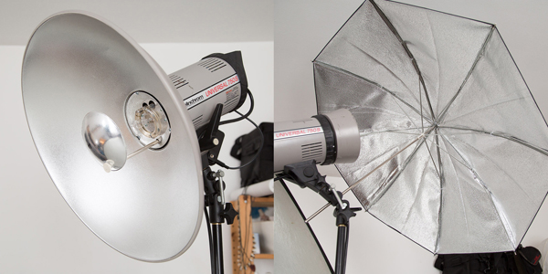 Beauty Dish and Umbrella