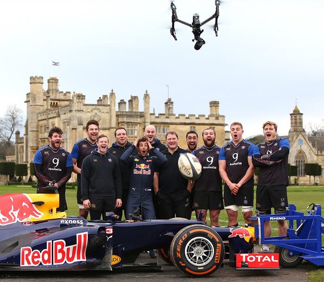 Formula 1 Car Versus Rugby Team – Now We’re Talking 