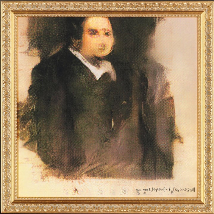 The first AI artwork sold at auction was created by a French artist collective called Obvious and their portrait of fictional character Edmond de Belamy