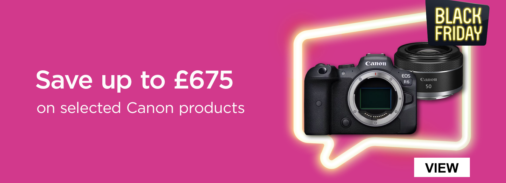 Save up to £675 on selected canon products