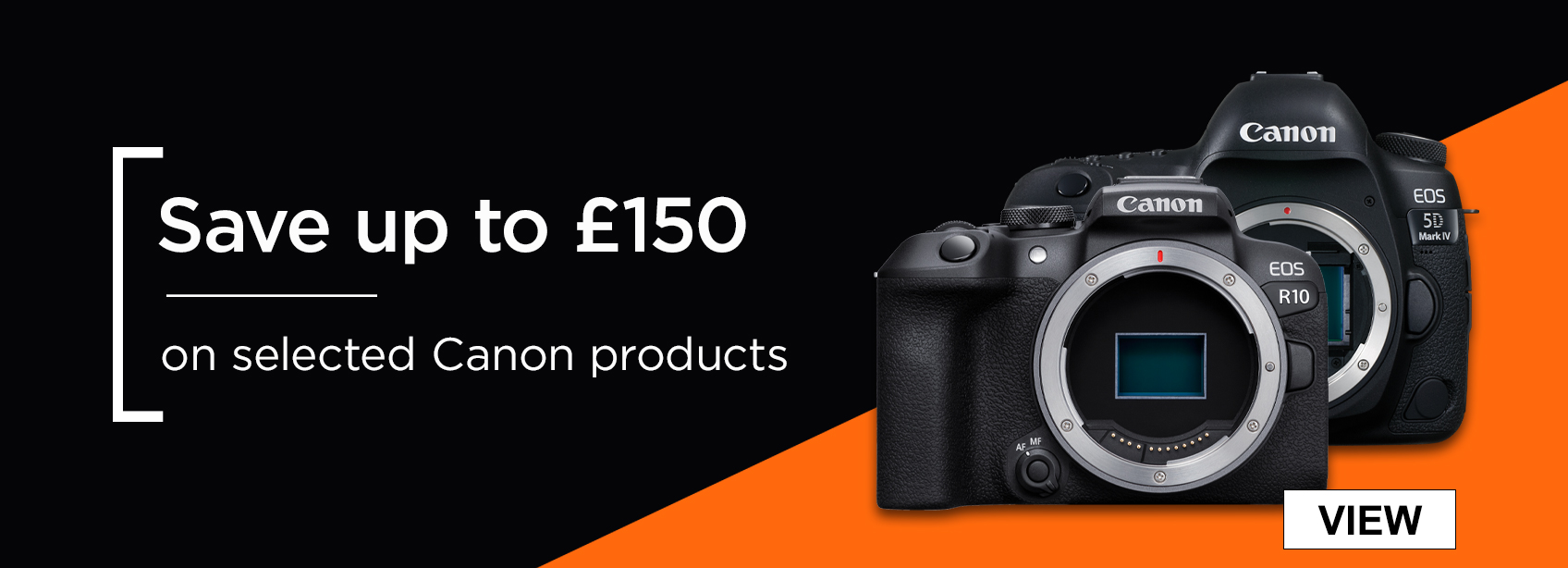 Save up to £150 on selected Canon products 