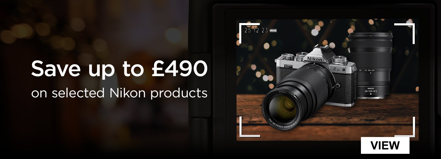 Save up to £490 on selected Nikon products