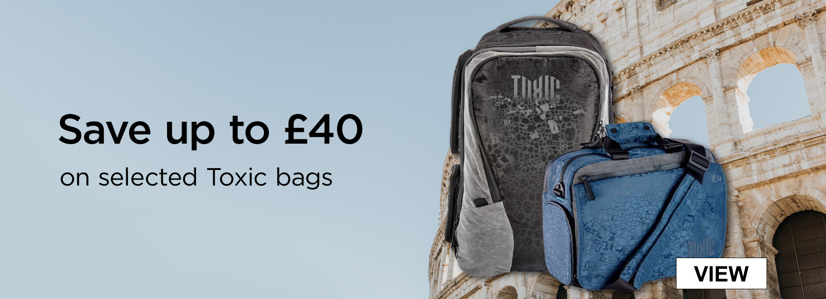 Save up to £40 on selected Toxic bags