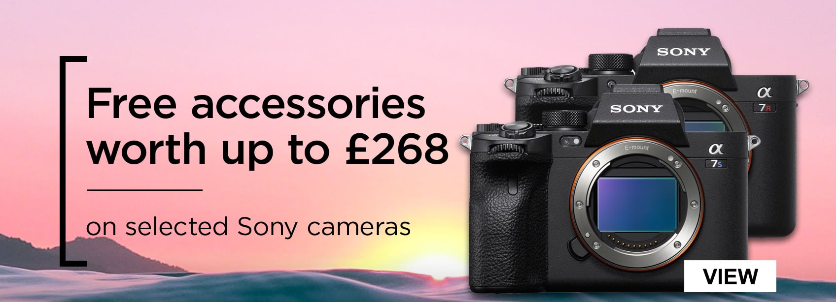 Free accessories worth up to £268 on selected Sony cameras