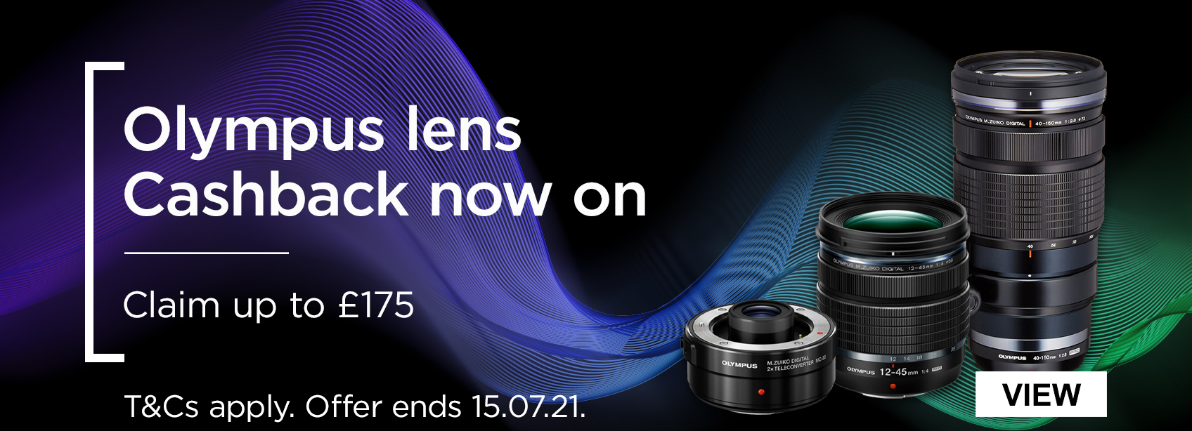Olympus lens Cashback now on - Claim up to £175