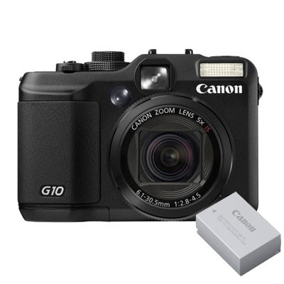 Canon PowerShot G10 Black Digital Camera - Plus Free Spare Canon NB-7L Battery Worth £69.99