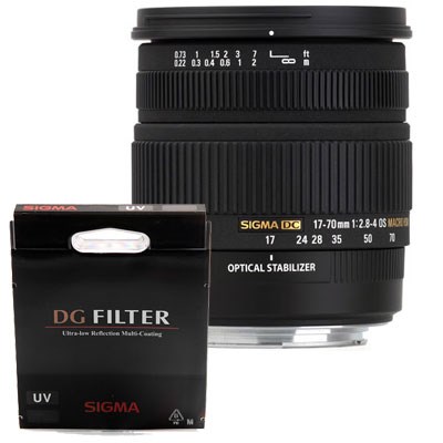 Sigma 17-70mm f2.8-4 DC Macro OS HSM Lens - Sony Fit plus Free Sigma UV Filter