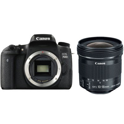 Canon EOS 760D Digital SLR with Canon EF-S 10-18mm f4.5-5.6 IS STM Lens