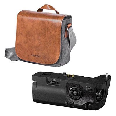Olympus HLD-9 Battery Grip + OM-D Mini Messenger Bag