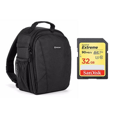 Tamrac Jazz 84 Backpack and SanDisk 32GB Extreme Card