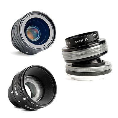 Lensbaby Composer Pro II + Sweet 35 Optic + Edge 50 Optic + Sweet 80 Optic - Nikon F Fit