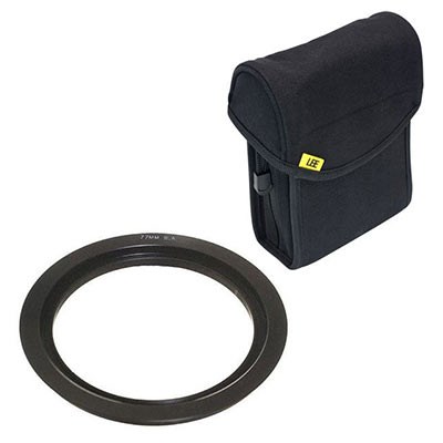 Lee 77mm Wide Angle Adaptor Ring and Black Filter Pouch
