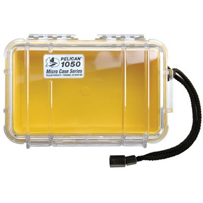 Peli 1050 Microcase Clear with Yellow Liner