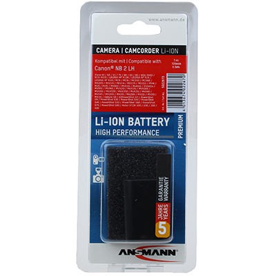 Ansmann A-Can NB 2 LH Battery (Canon NB-2LH)