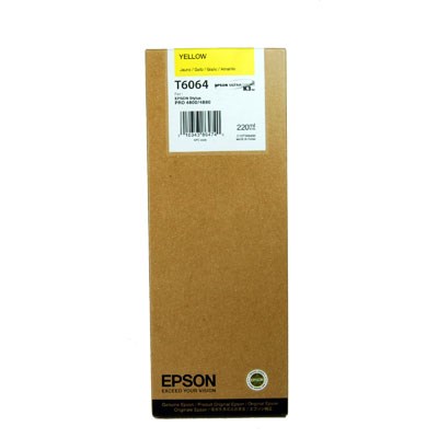 Epson T6064 Yellow 220ml Ultra Chrome K3 Ink Cartridge