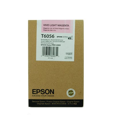 Epson T6056 Vivid Light Magenta 110ml Ultra Chrome K3 Ink Cartridge