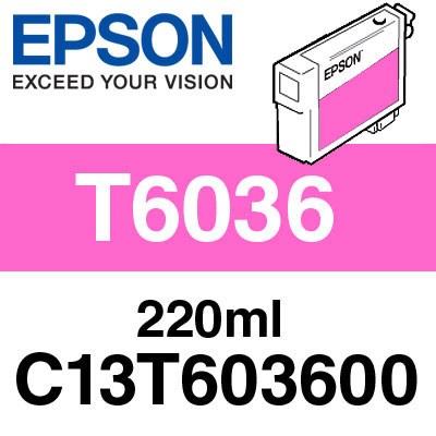 Epson T6036 Vivid Light Magenta 220ml Ink Cartridge
