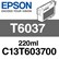 Epson T6037 Light Black 220ml Ink Cartridge