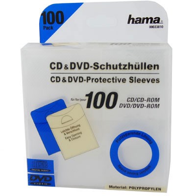Hama Acetate CD Sleeves - Pack of 100