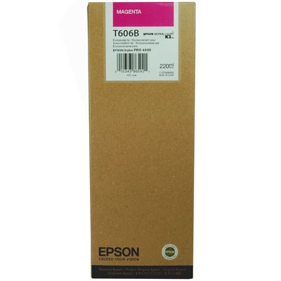 Epson T606B Magenta 220ml Ultra Chrome K3 Ink Cartridge