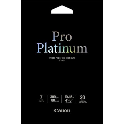 Canon PT101 Pro Platinum 6x4 Paper - 20 Sheets