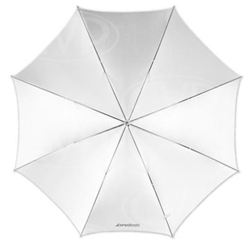 Westcott 43 inch Optical White Satin Collapsible Umbrella