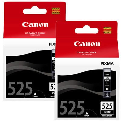Canon PGI-525BK Black Ink Cartridge Twin Pack