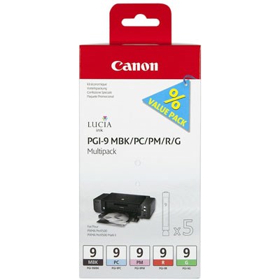Canon PGI9 MBK/PC/PM/R/G Ink Cartridge Multi-Pack