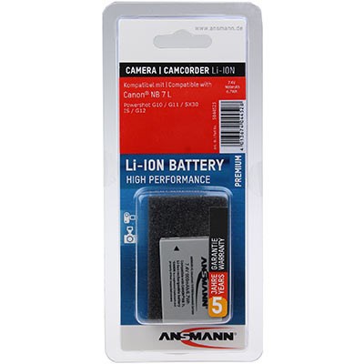 Ansmann A-Can NB 7 L Battery (Canon NB-7L)