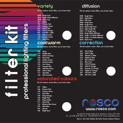 Rosco 30.48x30.48cm Colour Effects Kit - Cool/Warm