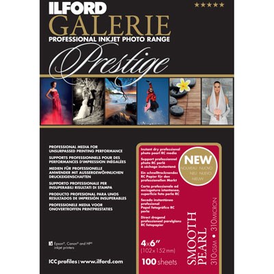 Ilford Galerie Prestige Smooth Pearl 4x6 100 Sheets 310gsm