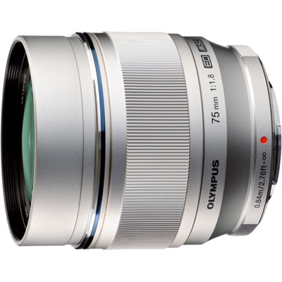 Olympus 75mm f1.8 M.ZUIKO Digital ED Lens – Silver