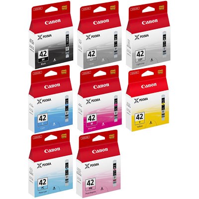 Canon CLI-42 BK/GY/LG/C/M/Y/PC/PM Multipack Ink Cartridge for Pixma Pro 100