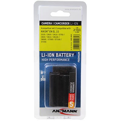 Ansmann A-Nik ENEL15 Battery (Nikon EN-EL15)