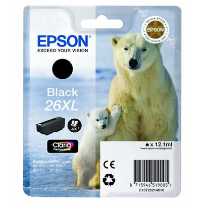 Epson 26XL Series Black Ink Catridge
