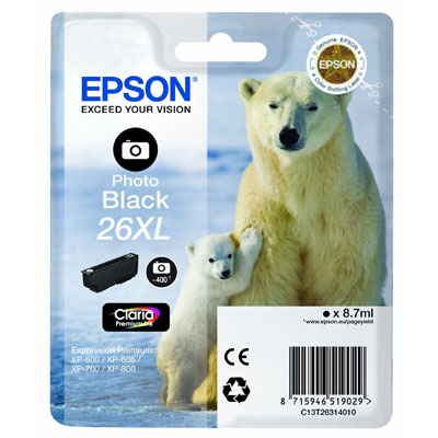 Epson 26XL Series Photo Black Ink Catridge