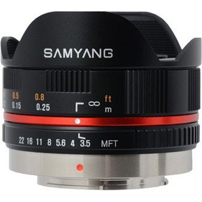 Samyang 7.5mm f3.5 UMC Fisheye Lens - Black - Micro Four Thirds
