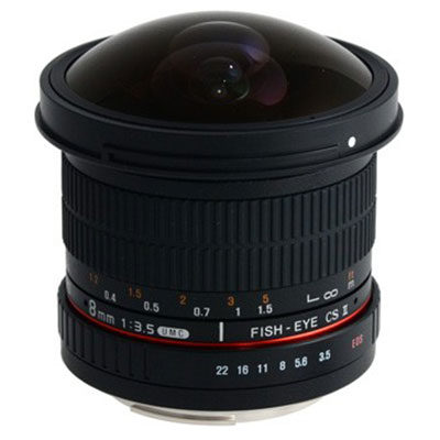 Samyang 8mm f3.5 Aspherical IF MC Fisheye CS II Lens – Canon Fit
