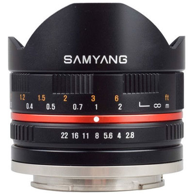 Samyang 8mm f2.8 Aspherical ED UMC Fisheye Lens – Black – Samsung Fit