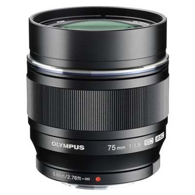 Olympus M.Zuiko Digital ED 75mm f1.8 Lens - Black
