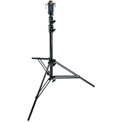 Manfrotto 007BSU Black Chrome Plated 3-Section Steel Lighting Stand