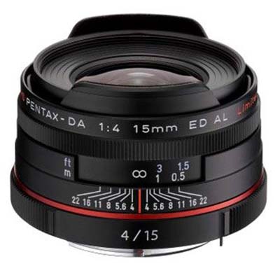 Pentax 15mm f4 ED AL Limited Lens – Black