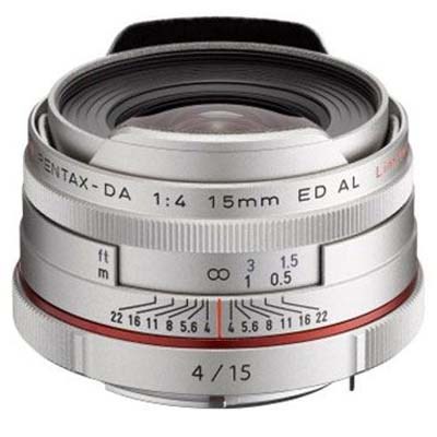 Pentax-DA HD 15mm f4 ED AL Limited Lens - Silver