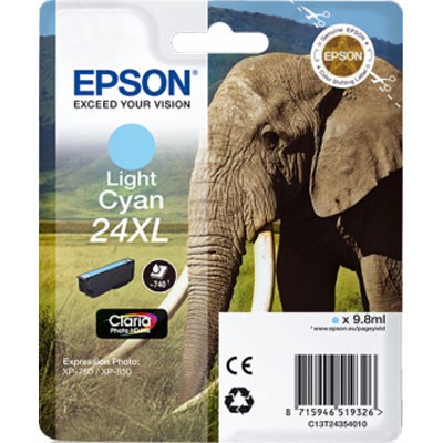Epson 24XL Light Cyan Claria Photo HD Ink Cartridge